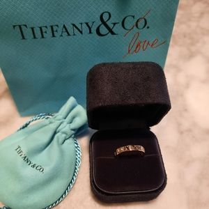 Atlas® pierced ring in 18k rose gold with diamonds size 6.5